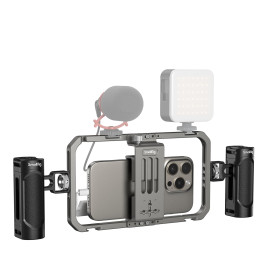 SMALLRIG Kits de Montage Vidéo pour Téléphone Portable Tout-en-Un pour Créateurs de Vidéos Stabilisateur Portable en Aluminium p