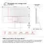Gawfolk Écran PC 27 Pouces incurvé 280Hz Gaming Computer Moniteur, 1800R,1ms，FHD 1080p, 178 ° Grand Angle,Ultra - Mince Lunette,