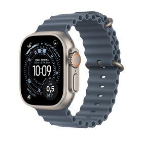 Apple Watch Ultra 3 [GPS + Cellular 49 mm] Montre connectée Course à Pied et Multisport avec boîtier Titane Naturel et Bracelet 