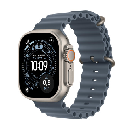 Apple Watch Ultra 3 [GPS + Cellular 49 mm] Montre connectée Course à Pied et Multisport avec boîtier Titane Naturel et Bracelet 