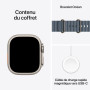 Apple Watch Ultra 3 [GPS + Cellular 49 mm] Montre connectée Course à Pied et Multisport avec boîtier Titane Naturel et Bracelet 