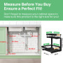 Kitstorack Métal Lot de 2 Rangement sous evier, 2 Niveaux tiroir Coulissant Cuisine,Rangement et Organisation de Cuisine,Rangeme