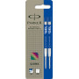 Parker S0881510 Quink Lot de 2 recharges de gel (pour stylo à bille, largeur de trait moyenne, encre bleue) (bleu, lot de 4)