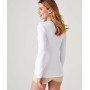 Damart T-Shirt Thermolactyl Col Rond, Côtes Molletonnées Haut Thermique Femme (Lot de 1)
