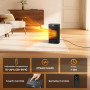 AUKUZI Chauffage d'Appoint PTC 1500W Puissance Max, 3 Modes, Économie d'Énergie ECO, Tactile + Télécommande, Protection Anti-Chu