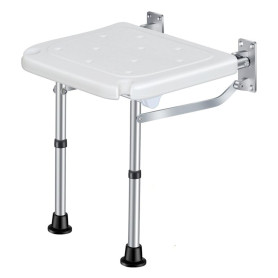 VISLONE Siège de Douche Pliable Mural,Tabouret de Douche réglable en Hauteur,Siège de douche pliant capacité de Charge 440LB,con