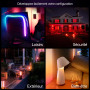 Philips Hue Essential Kit de démarrage: Bridge + 4 ampoules connectées E27 Essential, White and Color Ambiance, 2200-6500 K, Amp