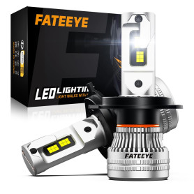 FateEye Ampoule H4 LED 200W 44000LM - 900% 6500K Blanc Froid, Plus de 100 000 Heures de Durée de vie, Ampoule LED H4 12V pour Ph