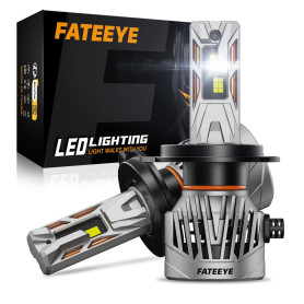 FateEye Ampoule H4 LED 130W 36000LM - 800% 6500K Blanc Froid, Plus de 100 000 Heures de Durée de vie, Ampoule LED H4 12V pour Ph