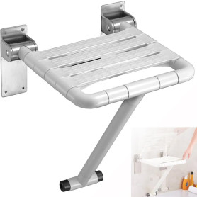 Siege de Douche Mural Rabattable,Tabouret de Douche Pliable Mural,Chaise De Douche Antidérapante,avec des Jambes Tabouret dans M