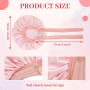 YAWYO Bonnet de Nuit en Soie, Bonnet Satin avec Bande élastique pour Femmes et Filles, Cheveux Longs, Lisses ou bouclés, Rose Co