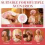 YAWYO Bonnet de Nuit en Soie, Bonnet Satin avec Bande élastique pour Femmes et Filles, Cheveux Longs, Lisses ou bouclés, Rose Co