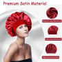 FOUNSHO 6 Pièces Bonnet Satin Cheveux Nuit pour Dormir, Élastique Souple Bonnet Satin en Soie pour Femme Hommes et Fille, Adapté