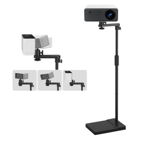 CISSIYOG Support videoprojecteur, support projecteur, réglable en hauteur, pied videoprojecteur pivotant à 360°, support videopr