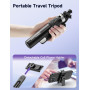 135CM Perche à Selfie Trépied avec 2 Lumière, Trépied pour Téléphone avec Télécommande Détachable, Portable Selfie Stick Trepied