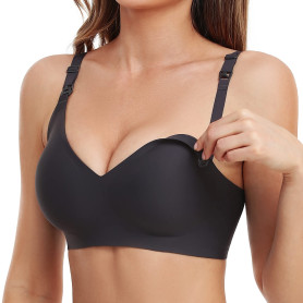 Vinfact Soutien-Gorge Femmes d'allaitement Soyeux et Lisse sans Armatures sans Couture Soutien-Gorge de maternité avec Extension
