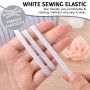 AMSGANK Élastique Couture 6 mm x 10 m, Bandes Élastique à Coudre Blanc Elastique Perruque Bande Elastique Couture Large Ceinture