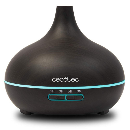 Cecotec Humidificateur Ultrasonique Pure Aroma 300 Ying. Diffuseur de Parfum, Minuterie 10 Heures, 7 Couleurs LED, 300 ml, Fonct