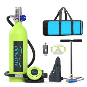 CHIKADIV C400 Mini Bouteille de Plongee 15-20 Minutes Petite Bouteille d Oxygène Plongee Respirateur Oxygene Plongee sous Marine