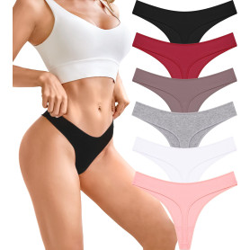 BeReady Tanga Coton Femme String Ficelle Sexy Chic Culotte Stretch sous Vetements Feminins String Invisible Slip Taille Basse Lo