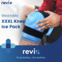 REVIX Poche de glace XXXL de 50,8 cm enveloppant tout le genou après une chirurgie, poche de glace réutilisables pour le genou p