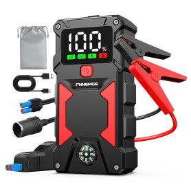 FNNEMGE Booster Batterie 5000A 24800mAh Jump Starter (jusqu'à Tout Le Essence, Moteur Gazole 8,0L),. Jump Starter avec Port de C
