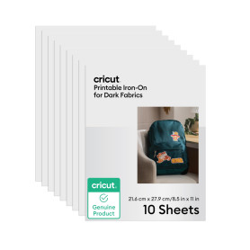 Cricut Papier Transfert Thermocollant Imprimable – 10 Feuilles – Format A4 – Imprimantes Jet d’Encre – Résistant à l’eau – Pour 