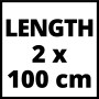 Einhell Jeu de 2 rails de guidage 100 cm