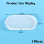 Moule en Silicone Transparent pour Plateau Ovale - 2 Pièces - Pour Résine Époxy, DIY Dessous-de-Verre