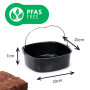 patisse 02858, Moule carré, Moule A Manqué avec anse pour Friteuse à Air Chaud Air Fryer XL & XXL, Noir, 20 x 7 Cm, Acier Revêtu