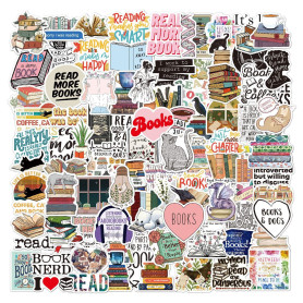 Lot de 100 autocollants autocollant stickers sticker scrapbooking aesthetic ordinateur portable kindle Téléphone La tasse Le cof