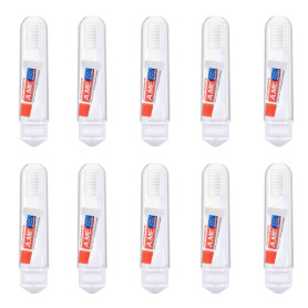 10 Brosse à Dents avec Dentifrice, Brosses à Dents de Voyage Portable, Mini Brosse à Dents Pliable, Forfait Individuel Kit Voyag