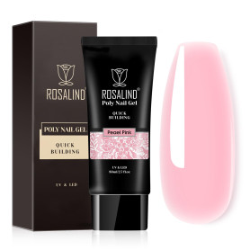 ROSALIND Rose Extension D'ongles En Gel, Pearl Pink Poly Gel Art Design, 80ml Ensemble Épaississant Builder Facile DIY pour Salo