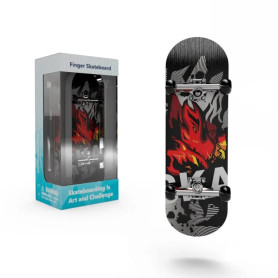 BIGH Fingerboard Professionnel en Bois d'Érable Naturel - Skateboard à Doigts - Petit Finger Skate - Couleur: Fire