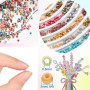 EuTengHao Perles de Rocaille en Verre 8/0 pour Kit de Fabrication de Bracelets, Colliers, Bijoux - 3mm, 48 Couleurs, Dépoli et L