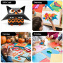 Lot de 100 feuilles de papier cartonné coloré A4, 20 couleurs feuille papier couleur 120 g/m² pour origami, le scrapbooking, l'i