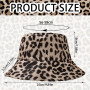 LUKIUP Chapeau de Pêche Réversible Imprimé Léopard Seau Chapeau de Soleil Pliable pour Femmes et Hommes Chapeau De Soleil D'Été 
