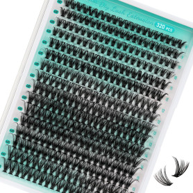 Lot de 320 extensions de cils 40D - Extensions de cils individuelles - Pour la maison