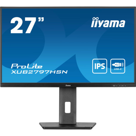 Ecran IIYAMA 27'' Ultra mince Noir IPS 1920x1080 100Hz 1ms 250 cd/m  1xHDMI 1xDP