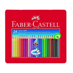 Crayons de couleur Faber-Castell 112423 Noir Multicouleur (24 Pièces)