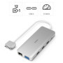Hama 00200133 station d'accueil USB 3.2 Gen 1 (3.1 Gen 1) Type-C Argent, Blanc