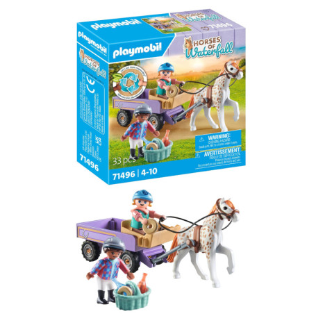 71496 - Playmobil - Enfants avec calèche et poney