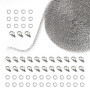 TEEUCNY Maillons de Chaîne pour la Fabrication de Bijoux DIY, 12 M Acier inoxydable Argenté Chaîne de câble de liaison, 60 Annea