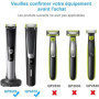 15V Chargeur Tondeuse/Rasoir pour Philips Norelco HQ8505 Serie 3000 5000 7000 9000, QP6520 QP6510 QP6620 MG5750 MG7790, Adaptate