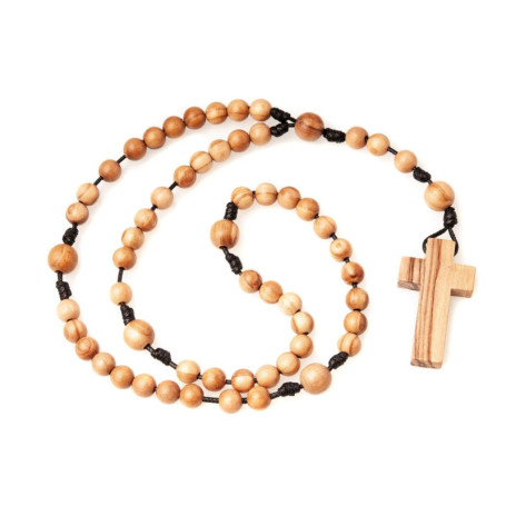 Tempus Dei Chapelet catholique en Bois d'olivier Fait à la Main en France