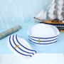 12 Pièces Chapeaux de Marin en Bleu et Blanc Chapeau de Capitaine pour Accessoire de Costume Fête de Déguisement (Style Délicat)
