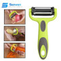 Senven® Éplucheur 3 en 1 – multifonction pour éplucher les pommes de terre, les carottes et divers légumes et fruits, convient p