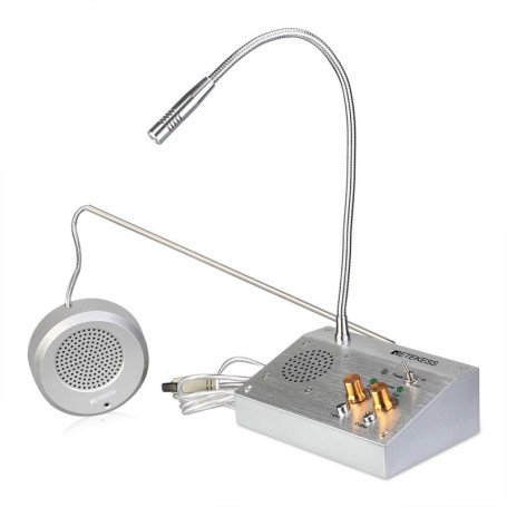 Retekess TW103 Système de Haut-parleurs de Fenêtre Système d'Interphone Bancaire, 2W Double Voie Microphone de fenêtre, pour Poi