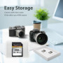 Gigastone Carte Mémoire SDXC 256 Go, 4K Pro Série, Vitesse de Transfert allant jusqu'à 100 Mo/s. Compatible avec Caméra Canon Ni