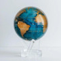 MOVA Globe Carte du Monde Bleu et Or 6" avec Base, Globe Rotatif à énergie Solaire, Cadeau Unique et Décoration de Maison ou de 